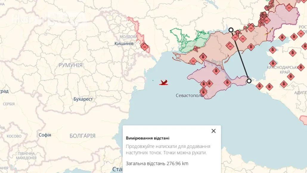 Діп Стейт дає можливість вимірювати відстань, наприклад, до Кримського мосту