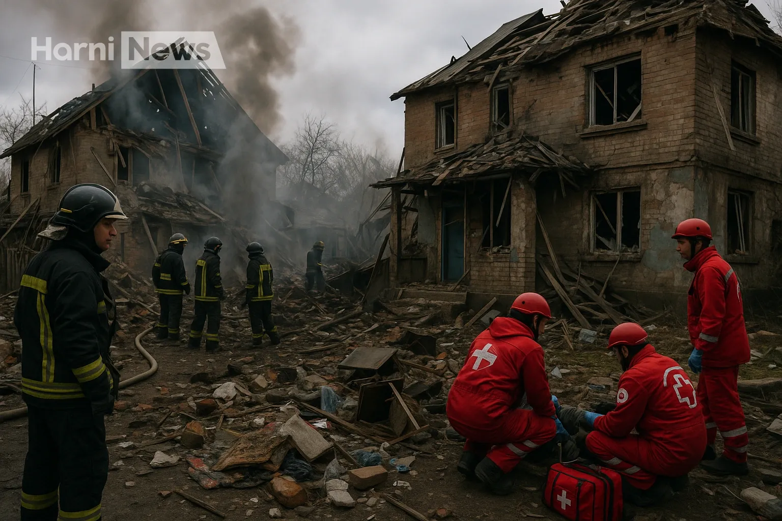 КАБ по Харкову: щонайменше 15 будинків пошкоджено, вісім людей постраждали – триває ліквідація пожеж