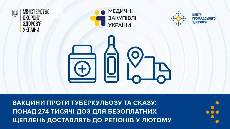 Куди і коли доставлять вакцини БЦЖ та проти сказу? Лютневий розподіл від МЗУ