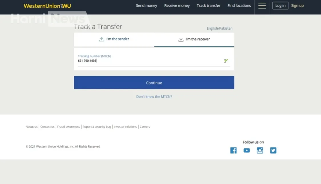 Як перевірити переказ через Western Union