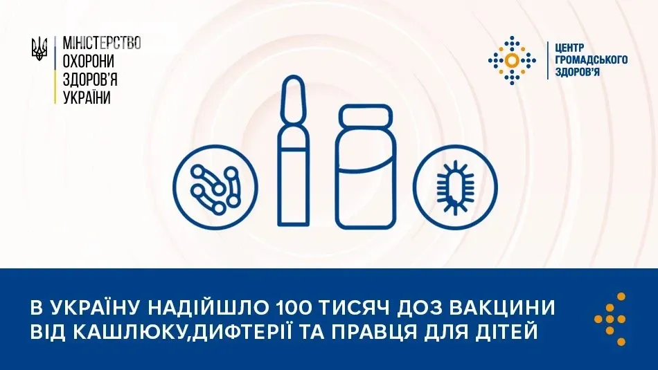 100 000 доз вакцини АКДП уже в Україні – як отримати щеплення за Календарем